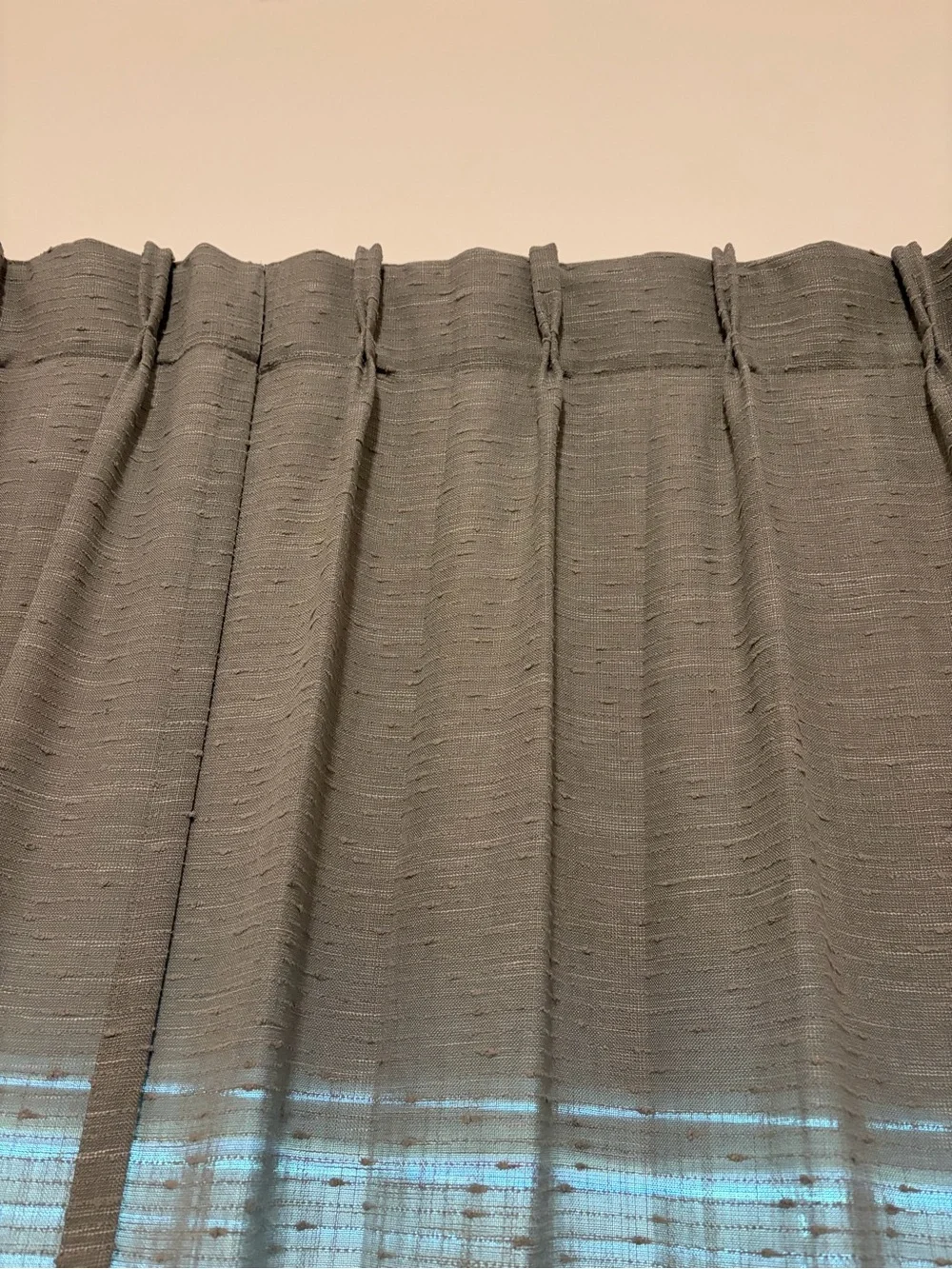 Neutral Gray Semi Sheer Curtains - 4 Panels - Home Accents